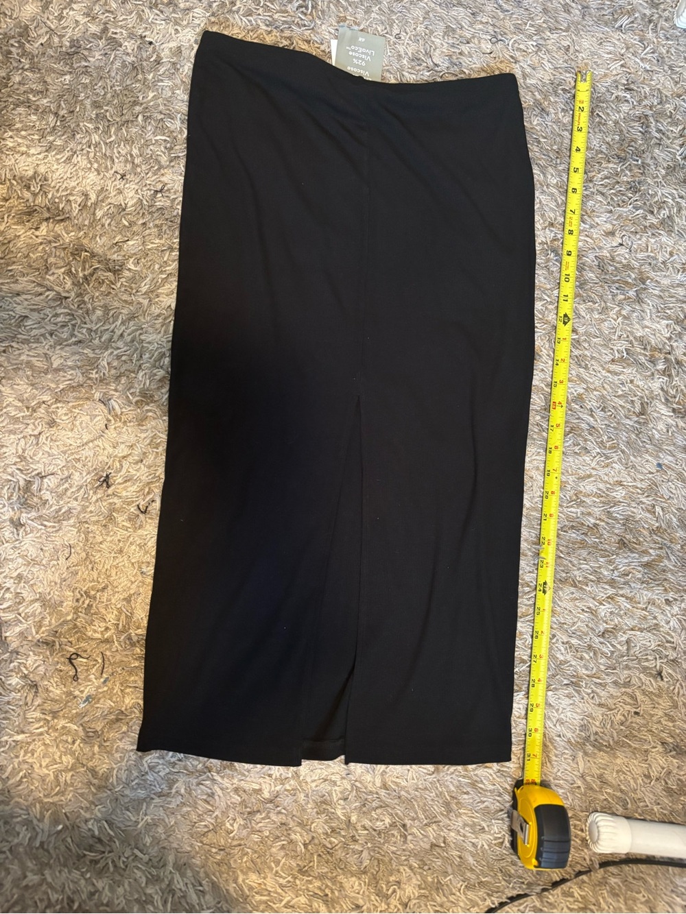 H&M Black Midi Pencil Skirt with Back Slit